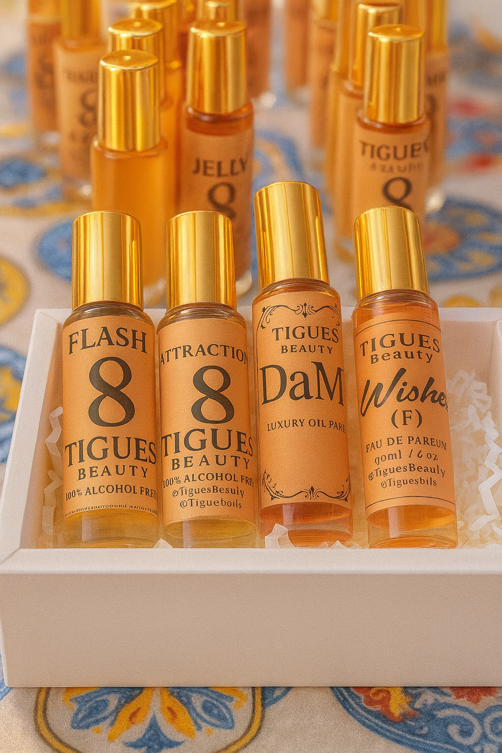 ✨ TIGUE8 BEAUTY – Luxury Women Oil Perfume Combo Set ✨